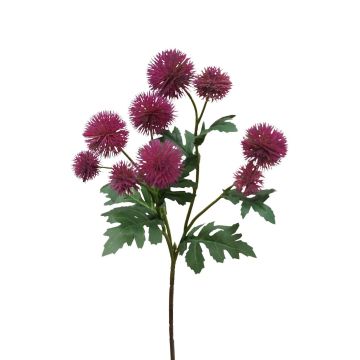 Branche fleurie artificielle Chardon boule TRAUDLINDE, violet, 55cm