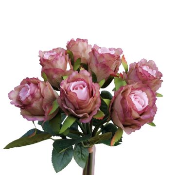 Bouquet de roses artificielles MURINET, violet-rose, 35cm