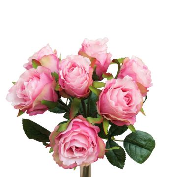 Bouquet de roses artificielles MURINET, rose-vert, 35cm