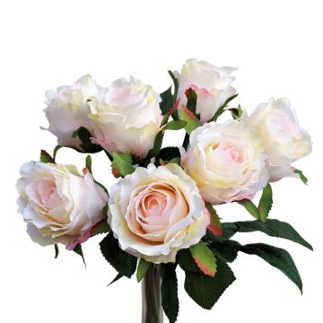 Bouquet de roses artificielles MURINET, crème-rose, 35cm