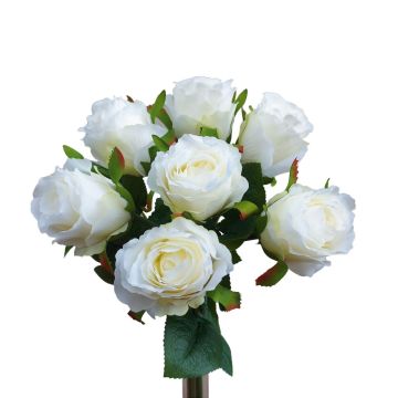 Bouquet de roses artificielles MURINET, blanc-crème, 35cm