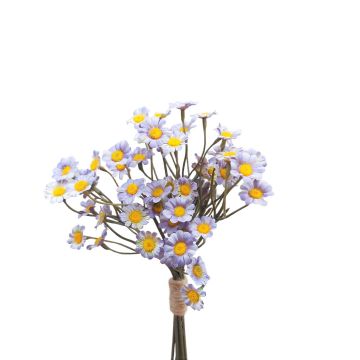 Fleur artificielle Botte de chrysanthèmes WEMKE, lilas clair-bleu, 35cm