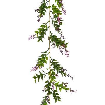 Guirlande artificielle Jasmin WATLEM, vert-lilas, 180cm