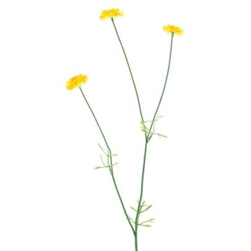 Branche de fleurs décorative Bellis NIKSA, jaune, 55cm