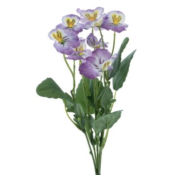 Fleur artificielle Pensée REEVA, piquet, lilas-jaune, 35cm