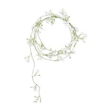 Guirlande de fleurs artificielles Gypsophile SIVON, blanc, 180cm