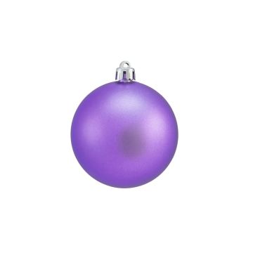 Boule de sapin de Noël REMONDA, 6 pièces, violet mat, Ø7cm