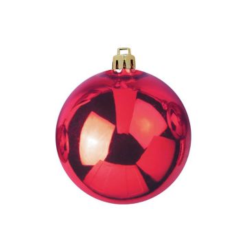 Boule de sapin de Noël CANELA, rouge brillant, Ø20cm