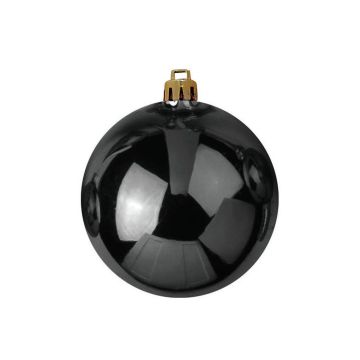 Boule de sapin de Noël CANELA, noir brillant, Ø20cm