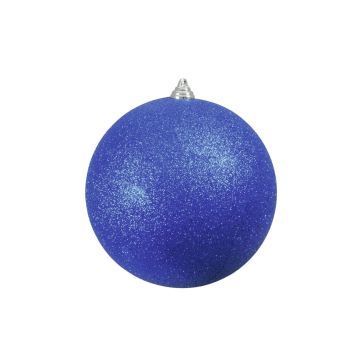 Boule de sapin de Noël CANELA, paillettes, bleu, Ø20cm