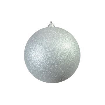 Boule de sapin de Noël CANELA, paillettes, argent, Ø20cm