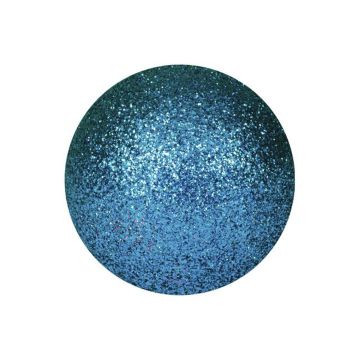 Boule de sapin de Noël FABIANA, 48 pièces, paillettes, bleu, Ø3,5cm