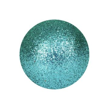 Boule de sapin de Noël FABIANA, 48 pièces, paillettes, turquoise, Ø3,5cm