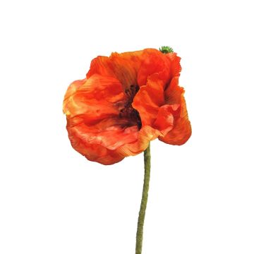 Fleur artificielle coquelicot ANKANG, orange, 70cm