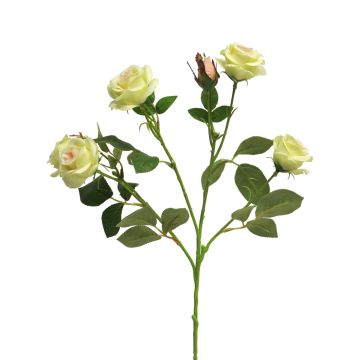 Rose artificielle sur tige SHANZHA, vert clair, 70cm