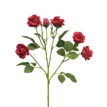 Rose artificielle sur tige SHANZHA, fuchsia, 70cm