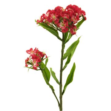 Branche fleurie artificielle œillet de poète YUFENG, rouge, 60cm