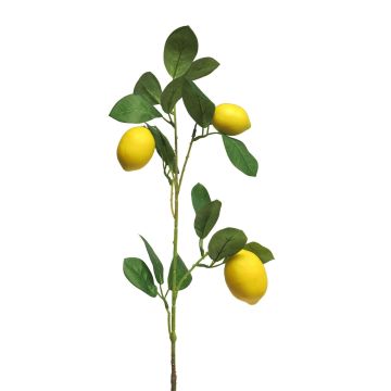 Branche décorative de citronnier XIALIN avec fruits, jaune, 75cm