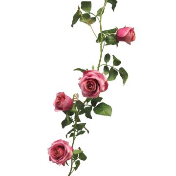 Guirlande de roses artificielles KAILIN, fuchsia, 145cm