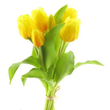 Bouquet de tulipes artificielles LONA, jaune, 30cm