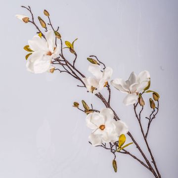 Magnolia synthétique LILO, crème, 110cm, Ø5-9cm