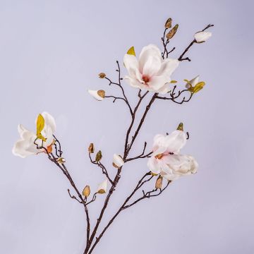 Magnolia synthétique LILO, blanc-rose, 110cm, Ø5-9cm