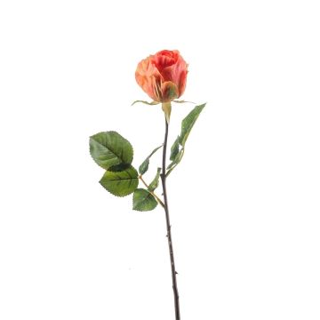 Fleur artificielle Rose POPI, orange-rose, 55cm