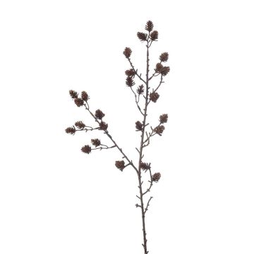 Branche de pin décorative ALVERIC avec des pommes de pin, brun, 85cm