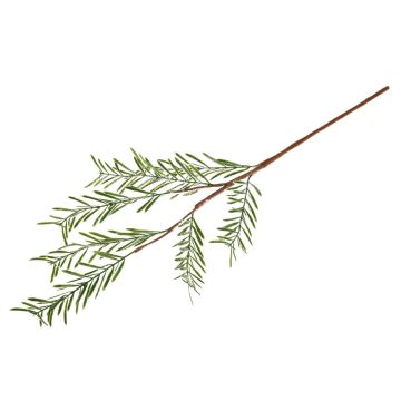 Branche de cyprès en plastique ZHARANTE, enneigée, vert, 75cm