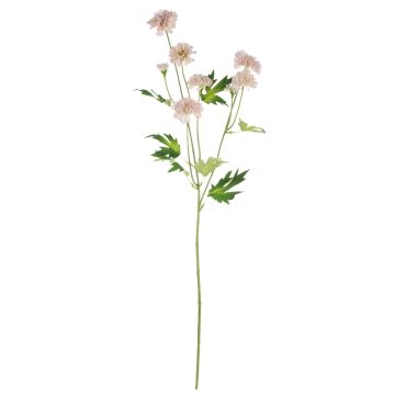 Branche de fleurs artificielles Chrysanthème REINHARDA, rose-blanc, 65cm