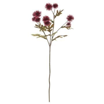 Branche de carthame des teinturiers artificielle TRUDBERTA, aspect sec, rouge bourgogne, 55cm