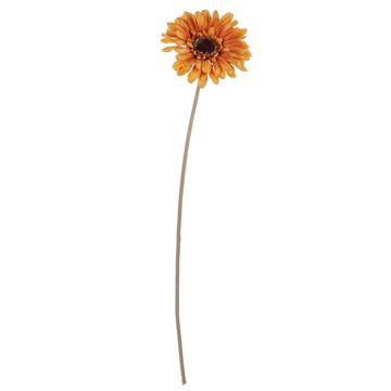 Fleur en plastique Gerbera TUNGUSKA, aspect sec, orange, 50cm