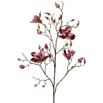 Branche de magnolia en velours JACKA, vieux rose, 105cm