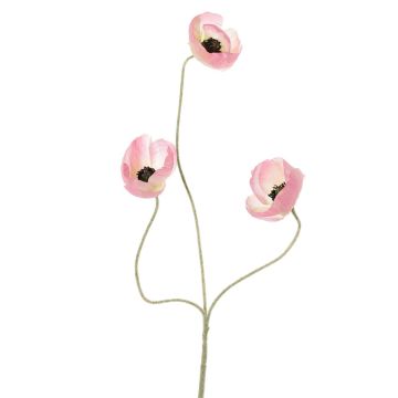 Branche artificielle Coquelicot KINKA, rose-crème, 50cm, Ø5cm