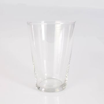 Vase en verre JENNY EARTH, transparent, 19,5cm, Ø14cm