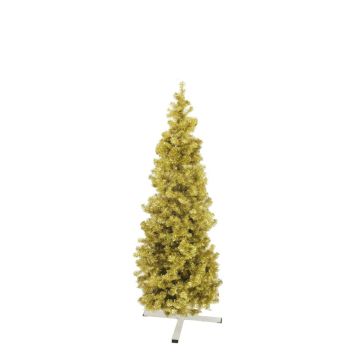 Sapin artificiel CHRISTOBAL, or métallique, 180cm, Ø65cm