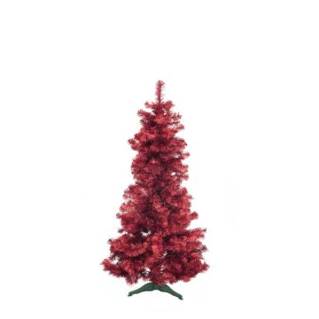 Sapin artificiel CHRISTOBAL, rouge métallique, 180cm, Ø65cm