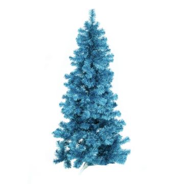 Sapin artificiel CHRISTOBAL, turquoise métallique, 210cm, Ø80cm