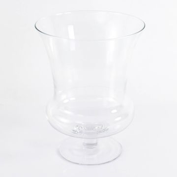 Vase en verre CATANIA, sur pied, transparent, 35cm, Ø27cm