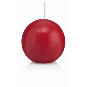 Bougie boule MAEVA, rouge foncé, Ø6cm, 10h - Made in Germany