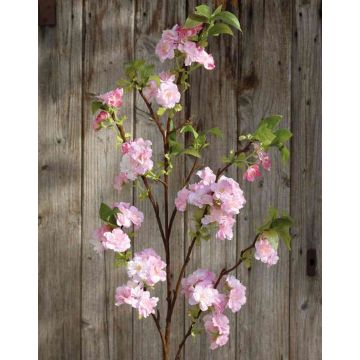 Branche de fleurs de cerisier artificielle MATSUDA, blanc-rose, 130cm