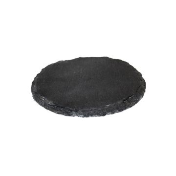 Porte-bougie rond en ardoise MARIANO, anthracite, Ø12cm