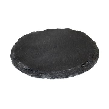 Porte-bougie rond en ardoise MARIANO, anthracite, Ø15cm