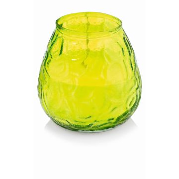 Bougeoir MAYELA avec cire, vert pomme, 10,5cm, Ø10cm, 48h