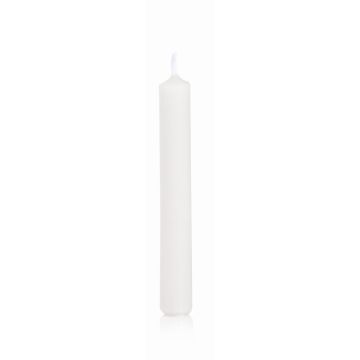 Bougies chandelles MEDIALA, 20 pièces, blanc, 9,6cm, Ø1,3cm, 1,5h