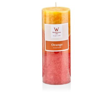 Bougie pilier ASTRID avec parfum, Juicy Orange, orange, 13cm, Ø6,8cm, 60h