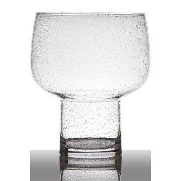 Vase avec optique de bulles GRACIE avec pied, transparent, 26cm, Ø22cm