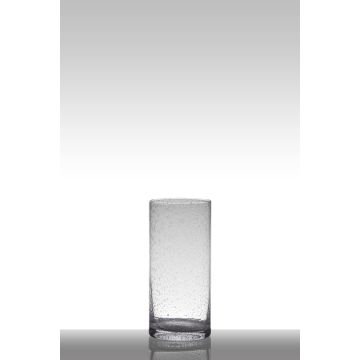 Vase en verre avec petites bulles SANUA, cylindre, transparent, 26cm, Ø12cm