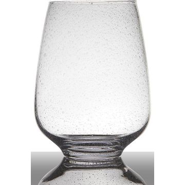 Vase avec optique de bulles GRACIE avec pied, transparent, 26cm, Ø19,5cm