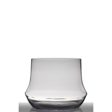 Porte-bougie transparent SHANE en verre, 30cm, Ø39cm